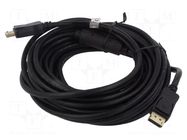 Cable; DisplayPort plug,both sides; 20m; black DIGITUS