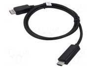 Cable; DisplayPort 1.2; DisplayPort plug,both sides; 1m; black DIGITUS