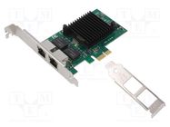 PC extension card: PCIe; PCIe,RJ45 socket x2; 1Gbps; 0÷55°C DIGITUS