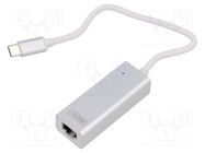 USB to Fast Ethernet adapter; USB 3.0; 10/100/1000Mbps; white DIGITUS