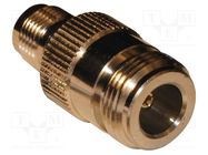 Adapter; N female,TNC female; Insulation: PTFE; 50Ω; brass; 11GHz AMPHENOL RF