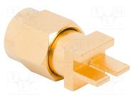 Connector: SMA; plug; male; straight; 50Ω; SMT; for cable; PTFE AMPHENOL RF