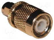 Adapter; SMA male,TNC male; Insulation: PTFE; 50Ω; Mat: brass AMPHENOL RF