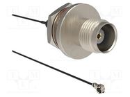 Cable; AMC female,TNC female; angled,straight; 0.15m; 50Ω AMPHENOL RF