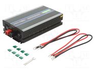 Converter: DC/AC; 2kW; Uout: 230VAC; 12VDC; 180x350x73mm; Ppeak: 4kW QOLTEC