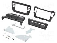 Radio frame; Seat,VW,Škoda; 2 DIN; black gloss ACV