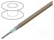 Wire: coaxial; RG178; stranded; CCS; FEP; brown,transparent; 50m TELEGÄRTNER