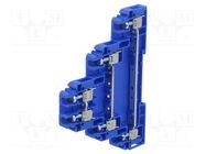 Splice terminal: rail; 0.5÷4mm2; ways: 3; terminals: 6; blue; TS35 POKÓJ