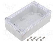 Enclosure: multipurpose; X: 75mm; Y: 125mm; Z: 37mm; ZP; ABS; gasket KRADEX