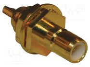 Connector: SMB; socket; male; straight; 50Ω; soldering; PTFE AMPHENOL RF