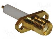 Connector: SMA; socket; female; straight; 50Ω; soldering; PTFE AMPHENOL RF