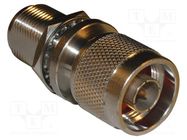 Adapter; N male,N female; Insulation: PTFE; 50Ω; Mat: brass; 11GHz AMPHENOL RF