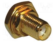 Connector: SMA; socket; female; straight; 50Ω; soldering; PTFE AMPHENOL RF