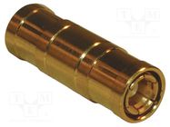 Adapter; SMB male,both sides; Insulation: PTFE; 50Ω; brass; 4GHz AMPHENOL RF