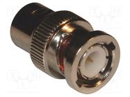 Adapter; BNC male,FME male; Insulation: POM; 50Ω; Mat: brass; 1GHz AMPHENOL RF