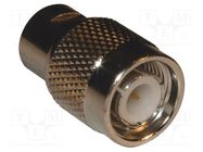 Adapter; FME male,TNC male; Insulation: POM; 50Ω; Mat: brass; 1GHz AMPHENOL RF