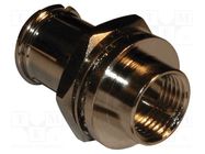 Adapter; F male,both sides; Insulation: PTFE; 75Ω; Mat: brass; 2GHz AMPHENOL RF