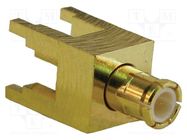 Connector: MCX; socket; male; straight; 50Ω; THT; on PCBs; PTFE AMPHENOL RF