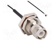 Cable; AMC female,TNC RP male; angled,straight; 0.1m AMPHENOL RF