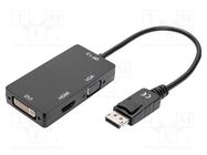 Converter; DisplayPort 1.2,HDMI 1.4; 0.2m; black DIGITUS