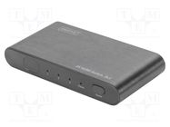 Switch; HDCP 2.2,HDMI 2.0; black; Out: HDMI socket DIGITUS