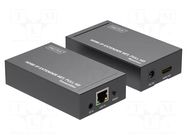 HDMI extender; DC socket x2,HDMI socket x2,RJ45 socket x2 DIGITUS