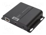 HDMI extender; DC socket,HDMI socket,RJ45 socket; black; metal DIGITUS