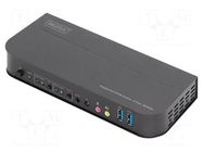 Device: KVM switch; black; Support: 4K,HDCP,UHD 2160p DIGITUS