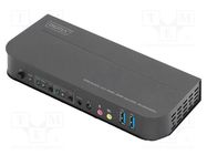 Device: KVM switch; HDCP 2.2,HDMI 2.0,USB 2.0,USB 3.0; black DIGITUS