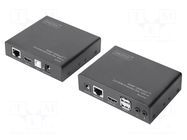 KVM switch; black; HDBaseT™,HDMI 1.4,USB 2.0; 100m DIGITUS
