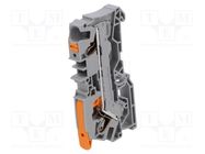 Splice terminal: rail; 0.5÷6mm2; ways: 1; terminals: 2; grey; 2106 WAGO