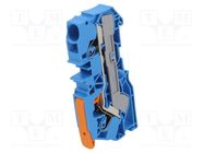 Splice terminal: rail; 0.5÷16mm2; ways: 1; terminals: 2; blue; 2110 WAGO