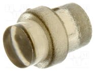 Fiber for LED; round; Ø3mm; Front: flat; straight; with flange BIVAR