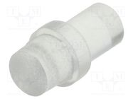 Fiber for LED; round; Ø3mm; Front: flat; straight; with flange BIVAR