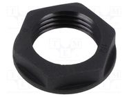 Nut; NPT1/2"; polyamide; 27mm; black; Thread: inch,NPT; Entrelec TE Connectivity