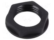 Nut; NPT1/2"; polyamide; 27mm; black; Thread: inch,NPT; Entrelec TE Connectivity