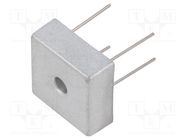 Bridge rectifier: single-phase; Urmax: 600V; If: 25A; Ifsm: 400A DC COMPONENTS