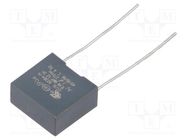 Capacitor: polypropylene; X2; R46; 100nF; 13x12x6mm; THT; ±20%; 10mm KEMET