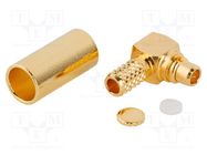 Connector: MMCX; plug; male; angled 90°; 50Ω; soldering,crimped AMPHENOL RF