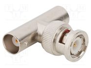 Adapter; BNC male,BNC female; Insulation: POM; 50Ω; 4GHz; -45÷85°C AMPHENOL RF