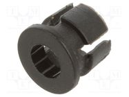 LED holder; 3mm; one-piece; black; UL94V-2; L: 4.2mm; polyamide BIVAR