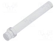 Fiber for LED; round; Ø3mm; Front: flat; straight; with flange BIVAR