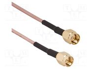 Cable; SMA male,both sides; straight; 0.305m; 50Ω AMPHENOL RF