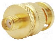 Adapter; BNC male,SMA female; Insulation: PTFE; 50Ω; Mat: brass AMPHENOL RF