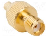 Adapter; MMCX female,SMA female; Insulation: PTFE; 50Ω; brass AMPHENOL RF