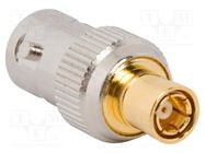 Adapter; BNC female,SMB male; Insulation: PTFE; 50Ω; Mat: brass AMPHENOL RF