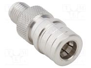 Adapter; QMA male,SMA female; Insulation: PTFE; 50Ω; brass; 18GHz AMPHENOL RF