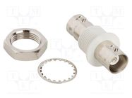 Adapter; BNC female,both sides; Insulation: PPO; 50Ω; brass; 4GHz AMPHENOL RF