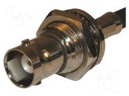 Connector: BNC; socket; female; straight; 50Ω; crimped; PTFE; brass AMPHENOL RF