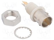 Connector: BNC; socket; female; straight; 75Ω; soldering; PTFE AMPHENOL RF